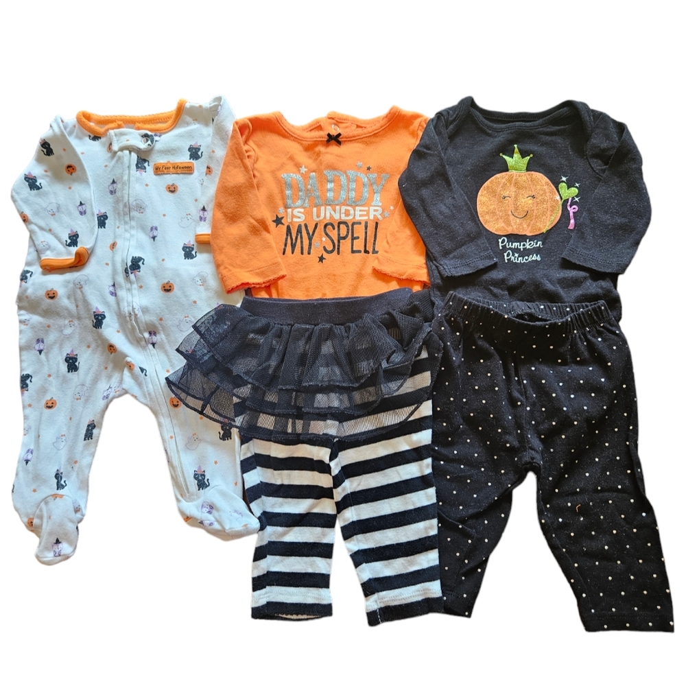 Baby Girl Halloween Clothing Lot Size 0-3 months